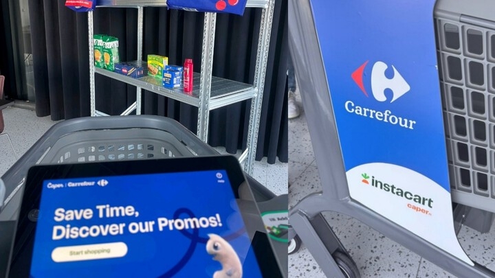 Presentación de Caper Cart de Instacart a equipos de Carrefour Bélgica.