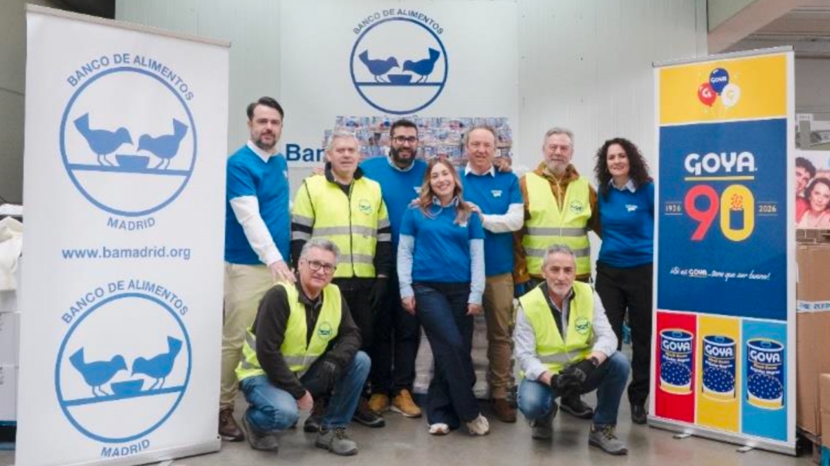Goya Europa dona 45.000 kilos de alimentos en Madrid por su 90 aniversario