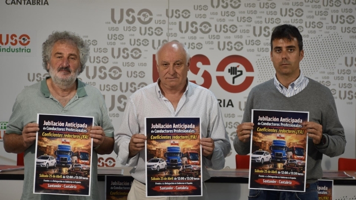 Los sindicatos minoritarios se movilizan en Cantabria por la jubilación anticipada de los conductores