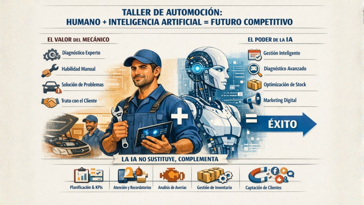Inteligencia artificial en el taller: del escepticismo a la ventaja competitiva