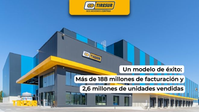 Tiresur alcanzó una facturación de 188 millones de euros y 2,6 millones de neumáticos vendidos en 2025