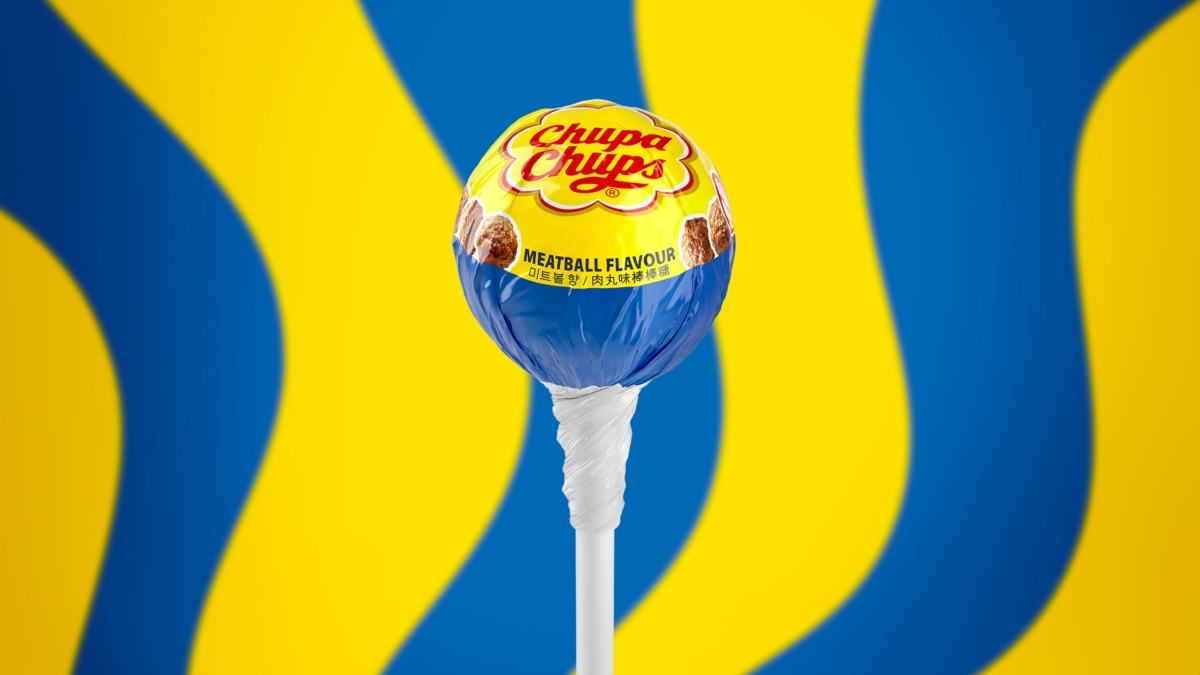 Chupa Chups se alía con Ikea para crear una piruleta sabor albóndigas suecas