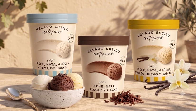 Dia recupera sus helados artesanos para el verano: tres clásicos de nata, vainilla y chocolate