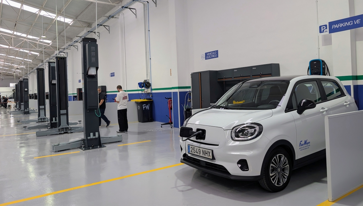 Vista interior de la nave, de 1.500 metros cuadrados.