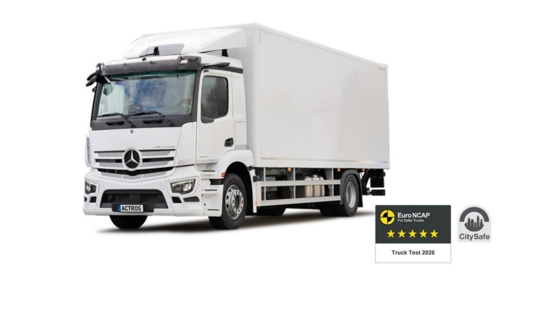 Los camiones Mercedes-Benz reciben cinco estrellas Euro NCAP a su alto nivel de seguridad