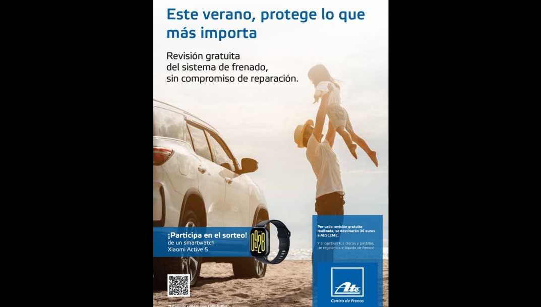 ATE pone en marcha una nueva campaña de seguridad vial con revisión gratuita de frenos en talleres asociados