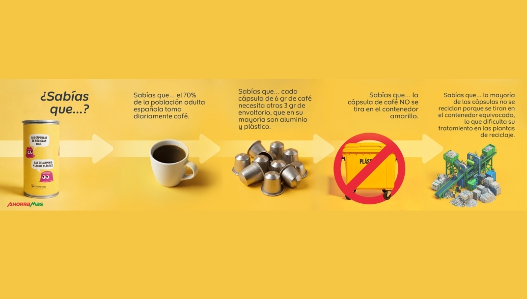Ahorramas habilita un sistema de recogida de cápsulas de café en 50 de sus supermercados