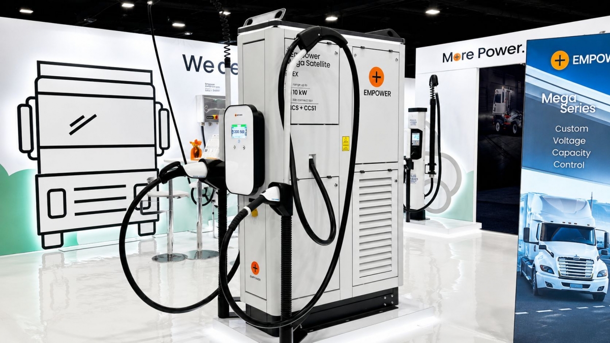 El Kempower Mega Satellite Flex aumenta el uso multimodal de las estaciones de recarga.