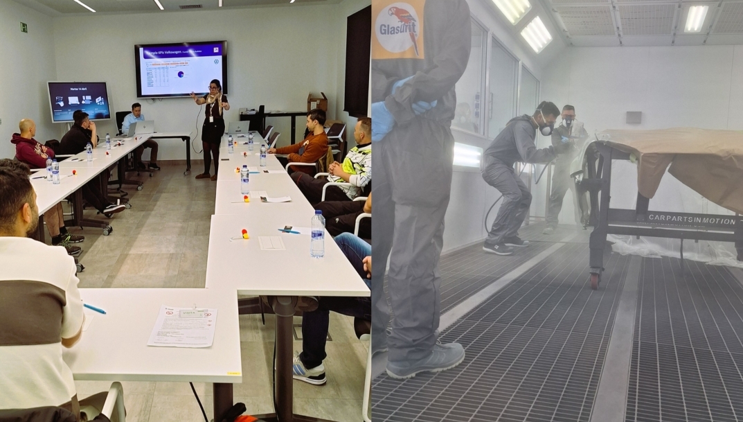 Glasurit forma a profesionales de concesionarios Volkswagen en su gama de pintura Serie 100