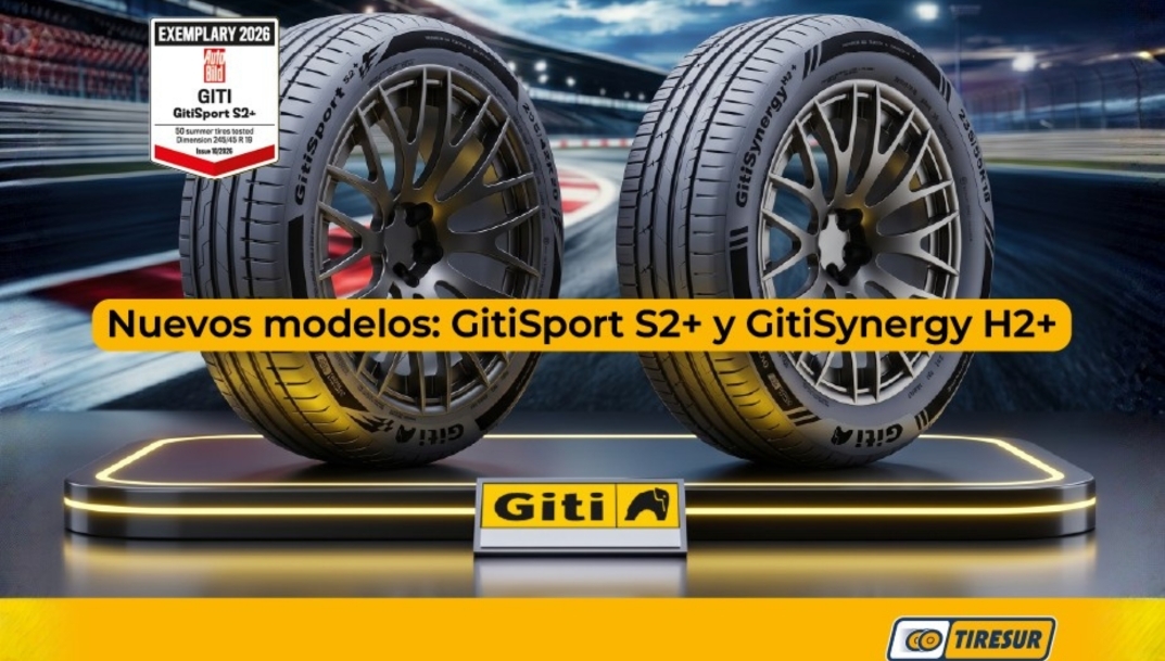 Tiresur amplía su catálogo con los nuevos neumáticos GitiSport S2+ y GitiSynergy H2+