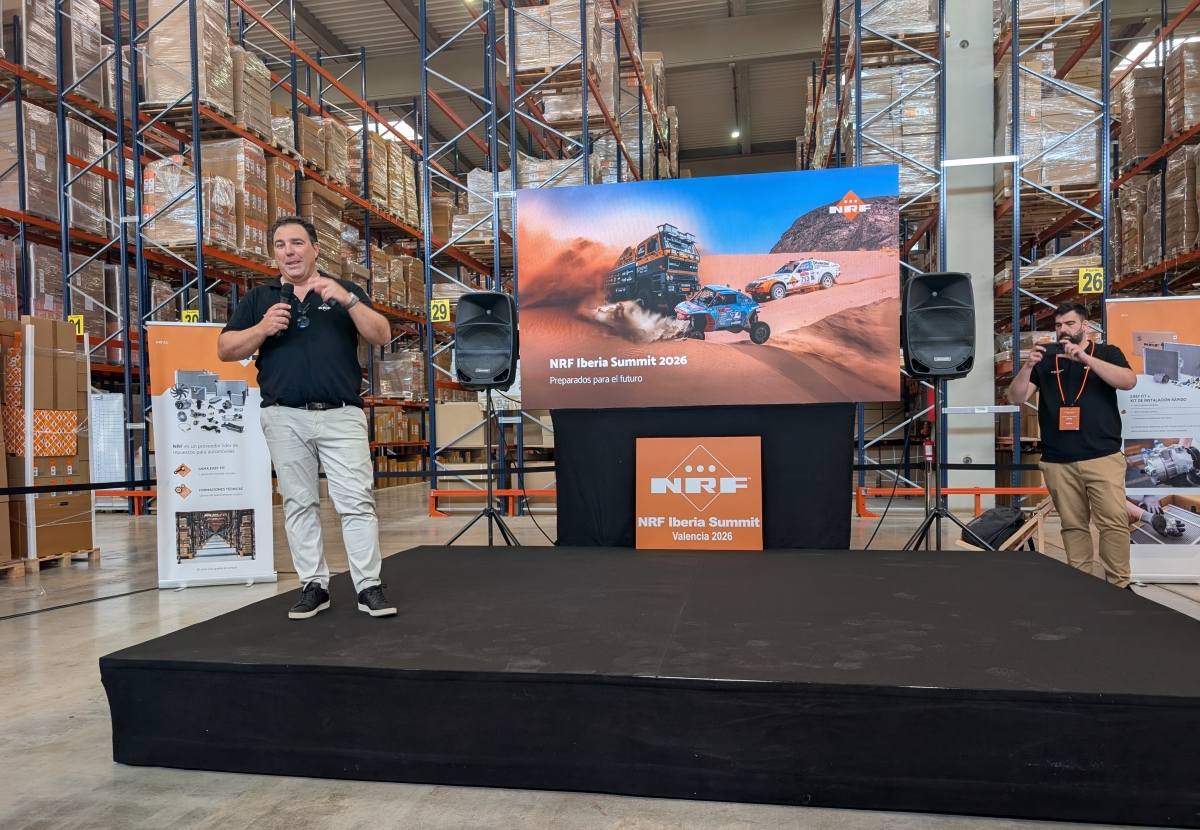 Egoitz Goiricelaya, director de Ventas y Operaciones de NRF Iberia, en la apertura del evento.
