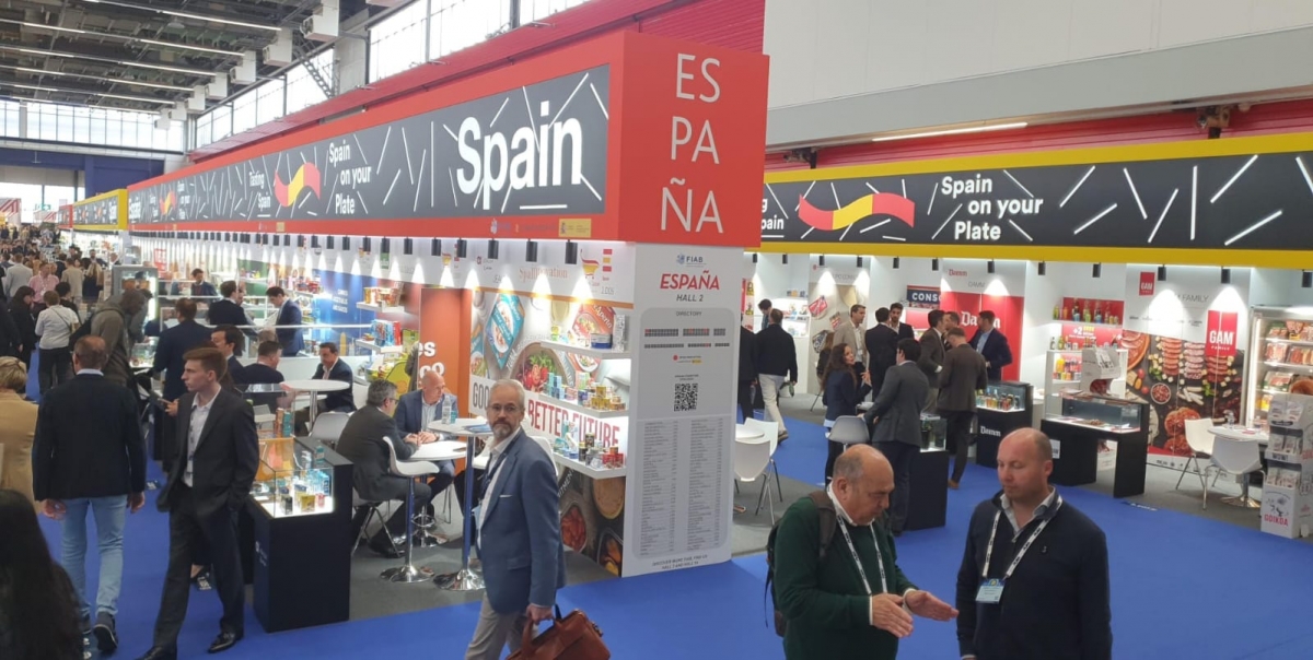 Vista general del pabellón español en PLMA 2026.