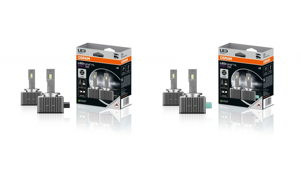 Osram amplía su familia de lámparas LED de recambio para lámparas de xenón originales con dos nuevos tipos: LEDriving HL Easy XEN D1S y D3S1