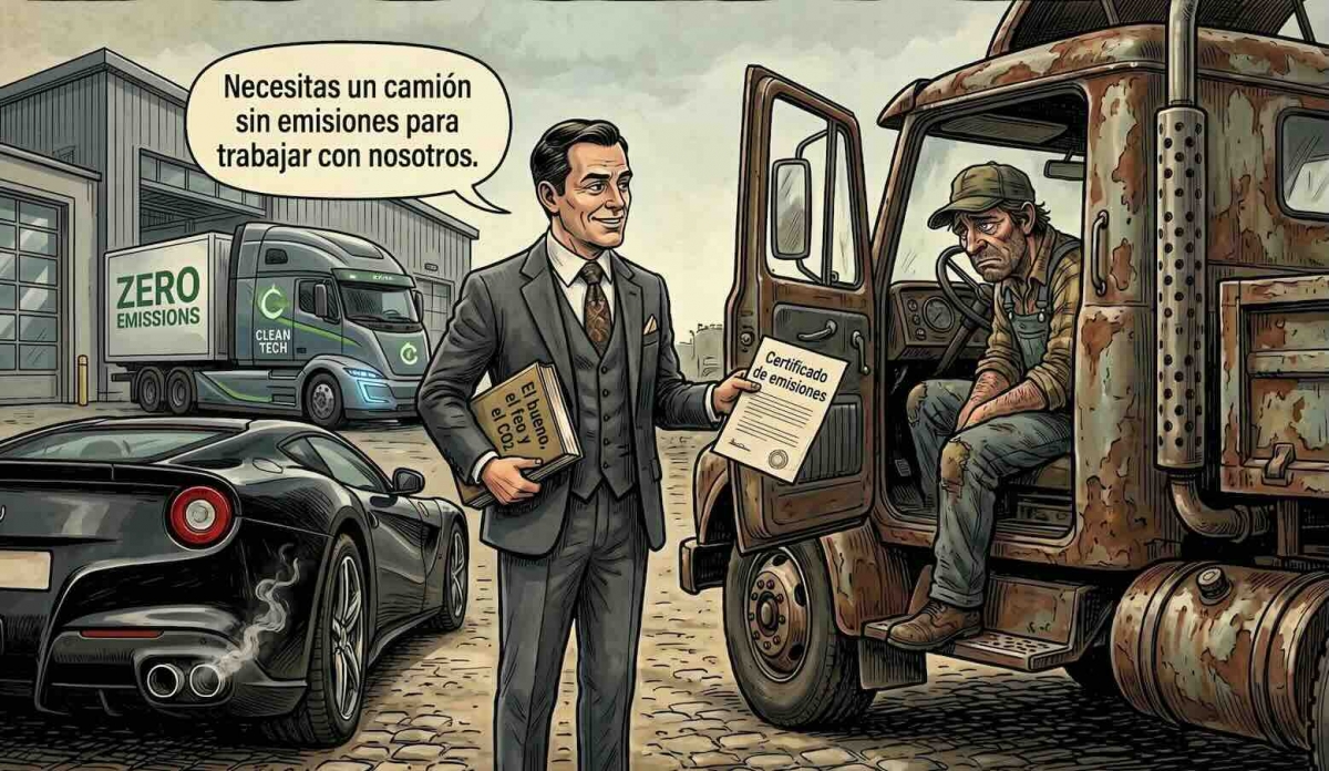 Algunos clientes ya exigen que los vehículos que transportan sus mercancías tengan bajas (o nulas) emisiones de CO2. Para las grandes flotas no supone un problema cumplir con ese requisito; para el autónomo que tiene uno o dos camiones supone un problema.