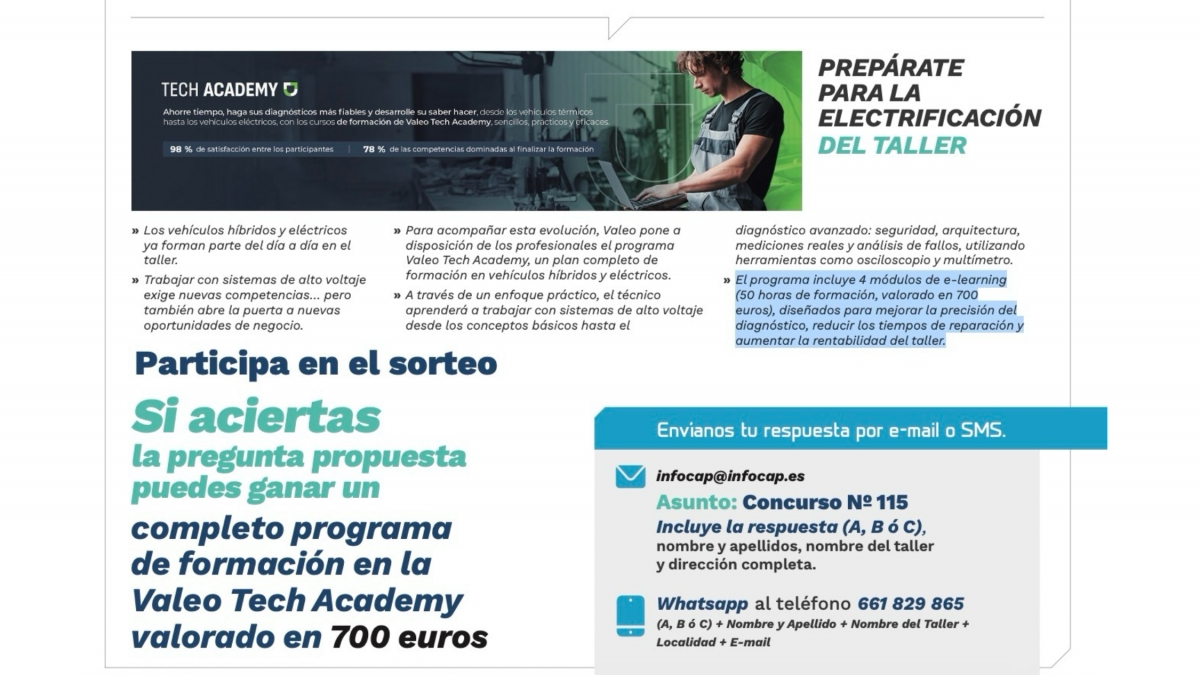Participa en el último concurso de Infocap y gana un completo programa de formación en la Valeo Tech Academy