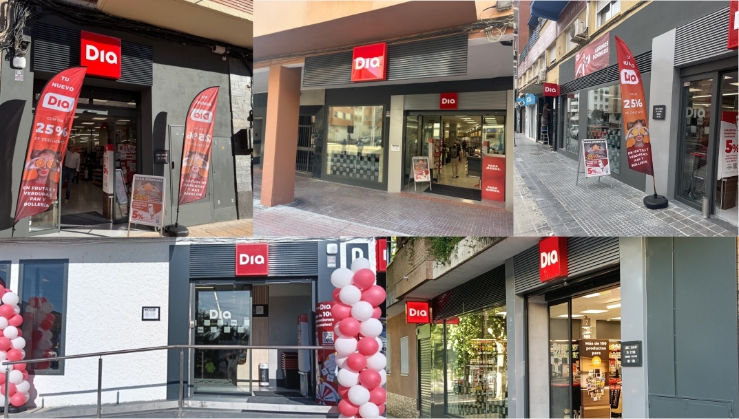 Dia abre cinco nuevas tiendas en Zaragoza, Córdoba, Málaga, Guadalajara y Madrid