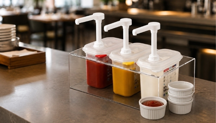 Araven lanza 60 soluciones reutilizables para decir adiós a las monodosis de salsas en hostelería