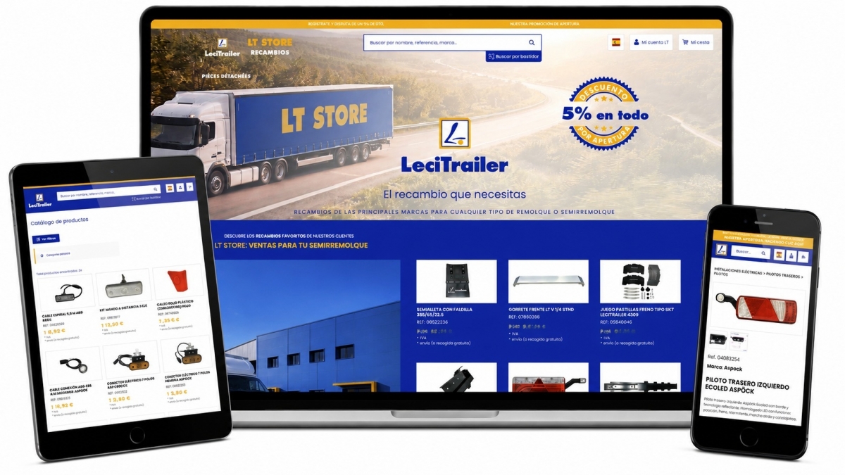 Lecitrailer estrena LT Store, su nueva tienda online de recambios