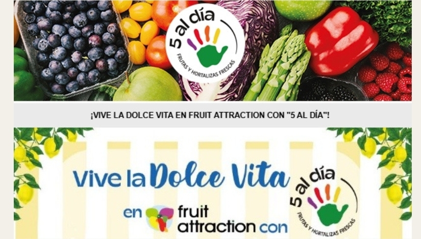 '5 al día' vuelve a la próxima edición de Fruit Attraction al ritmo de 'La Dolce Vita'
