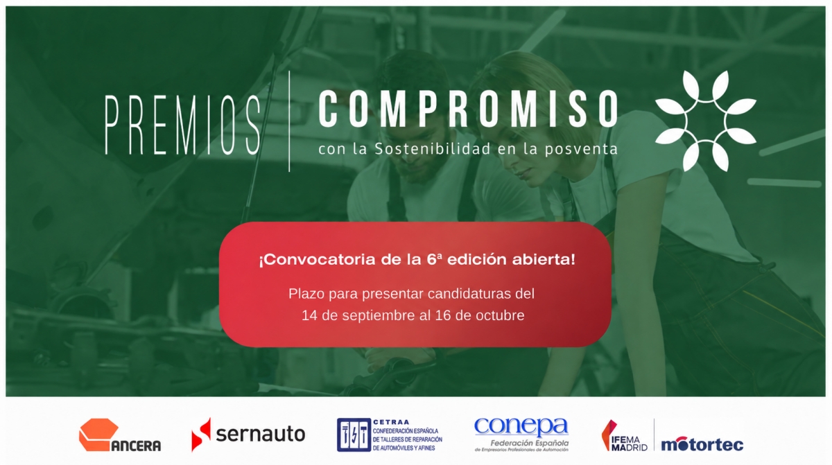 Los Premios Compromiso con la Sostenibilidad en la Posventa abren el plazo de inscripción para su sexta edición