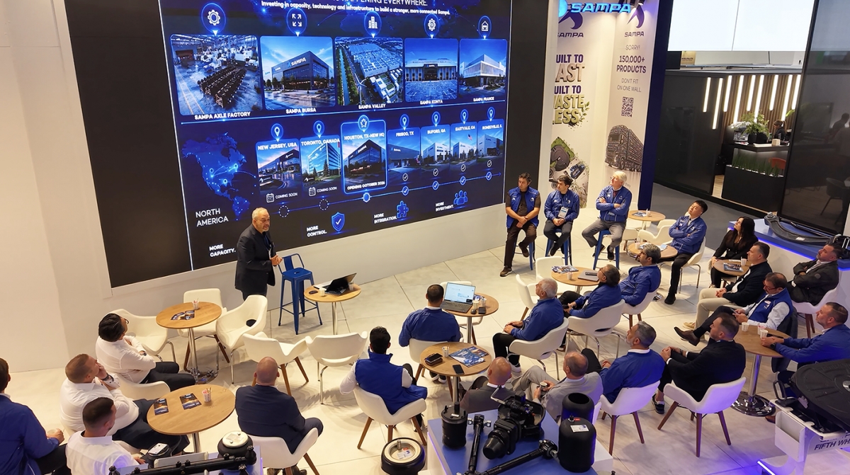 Así lució el stand de Sampa en la reciente Automechanika Frankfurt.