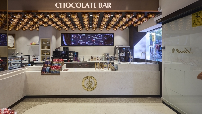 Chocolate Bar de la nueva tienda Lindt de Barcelona.
