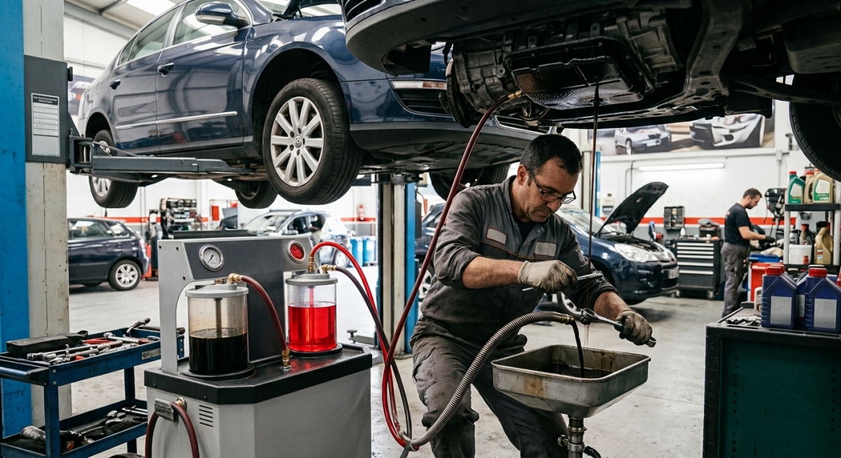 El falso mito del lleno eterno en las cajas de cambios automáticas: el 72% de los talleres sólo realiza cinco cambios de aceite al mes