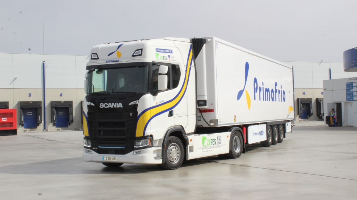 Scania y Primafrio validan el Corredor Mediterráneo eléctrico dentro del proyecto europeo Zefes