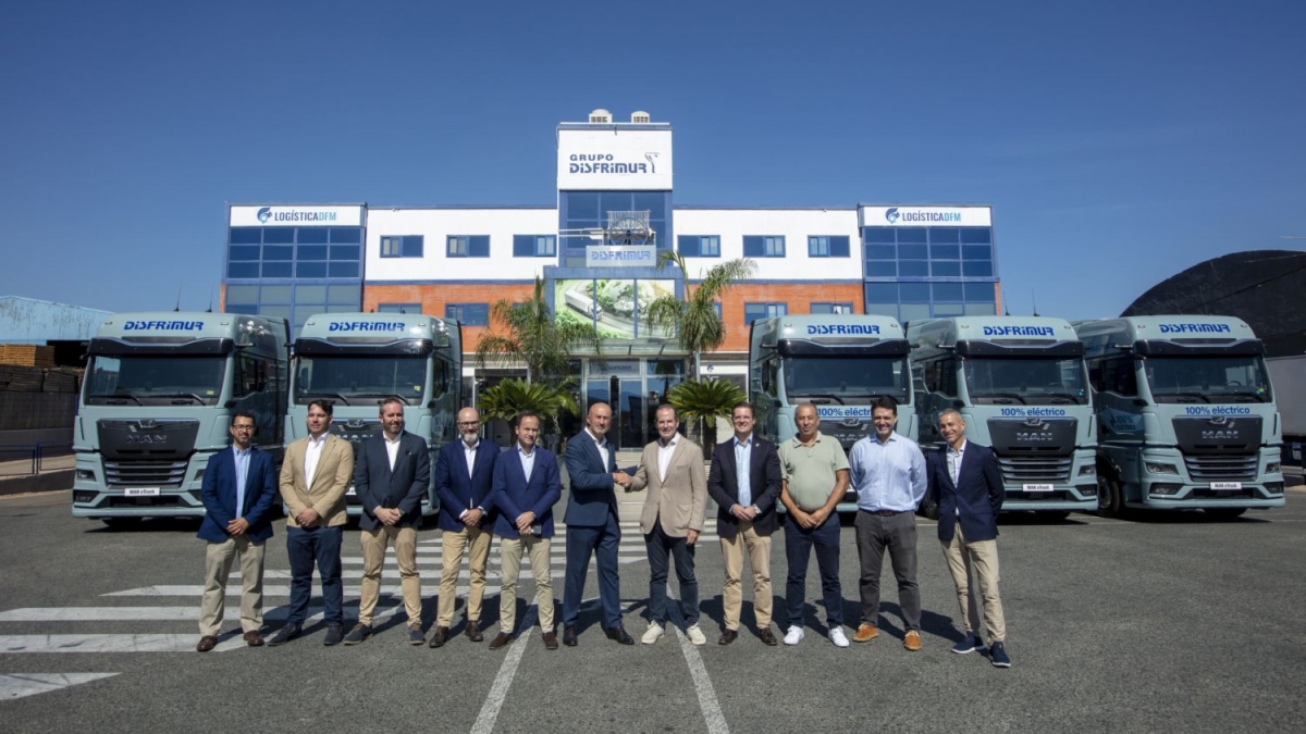 Disfrimur incorpora cinco camiones eléctricos MAN para rutas de distribución en el arco mediterráneo