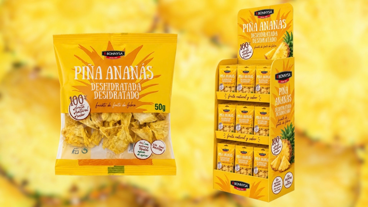 Bonnysa se estrena en el formato snack con su piña deshidratada