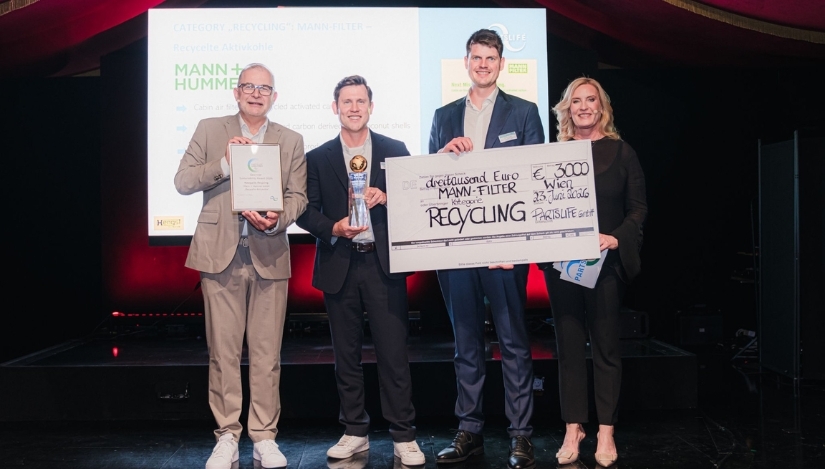 Mann-Filter, Premio Medioambiental Partslife 2026 por sus filtros de habitáculo con carbón activo reciclado