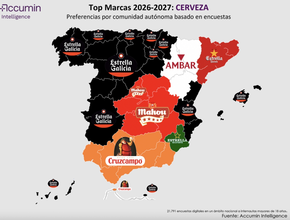 Estrella Galicia, líder en España.