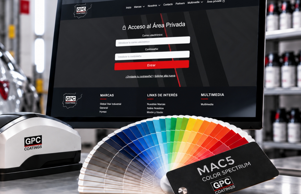 GPC Coatings potencia su apuesta digital con una plataforma propia para distribuidores y talleres
