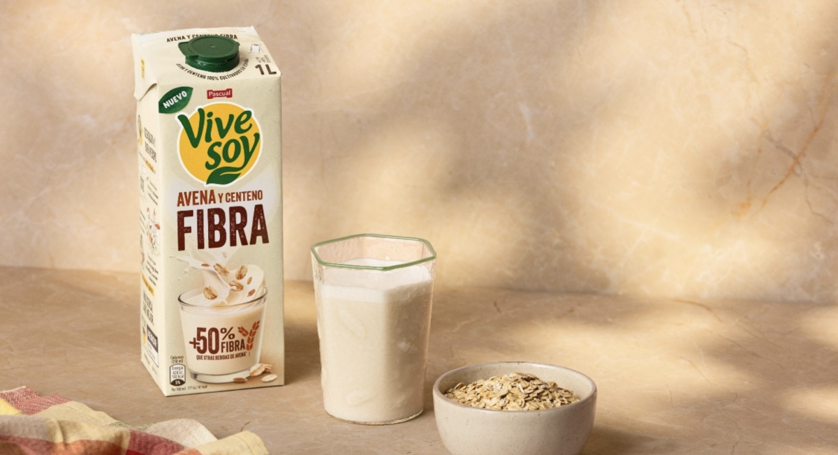 Pascual redobla su apuesta por la fibra con una nueva bebida vegetal Vivesoy de avena y centeno