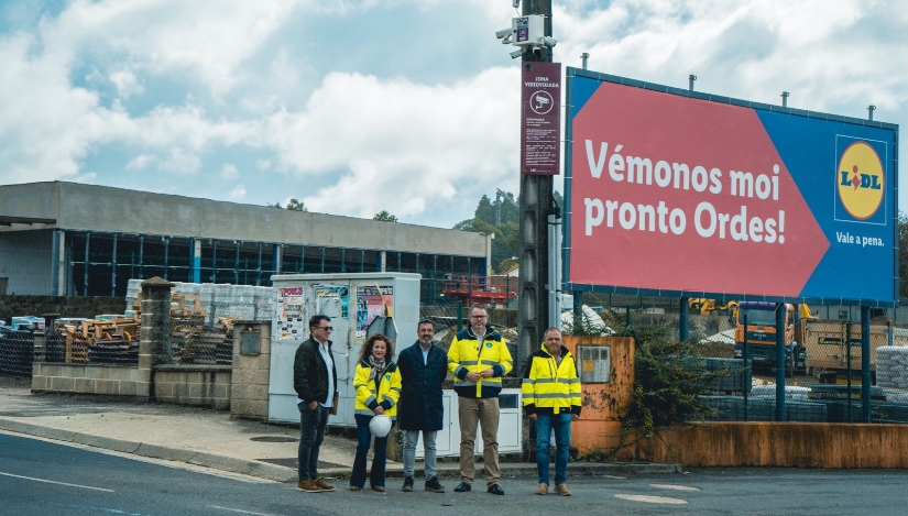 Lidl avanza en las obras de su primera tienda de Ordes (A Coruña), que prevé abrir este año