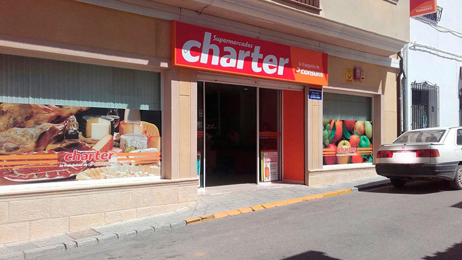 Fachada del supermercado Charter en El Bonillo (Albacete) - 