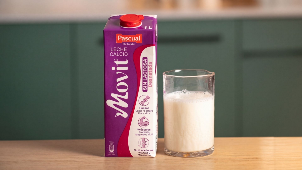 Pascual amplía su gama Movit con una leche desnatada sin lactosa