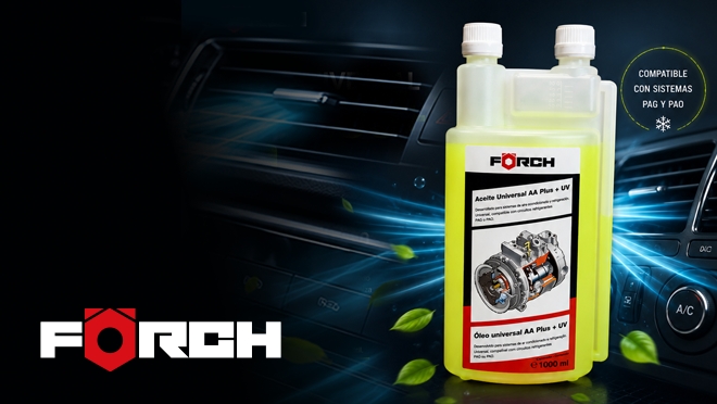 Förch presenta el aceite universal AA Plus+ UV: lubricación profesional y detección rápida de fugas