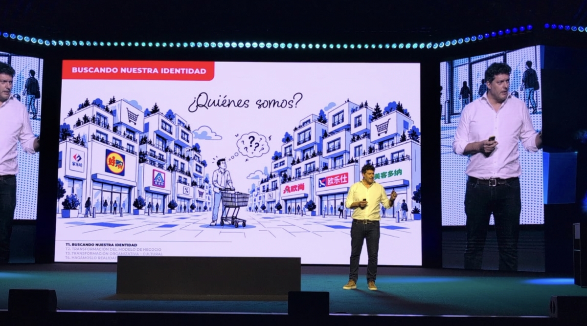 Ricardo Álvarez, CEO de Dia España, durante su intervención en el 41º Congreso de Gran Consumo de Aecoc.