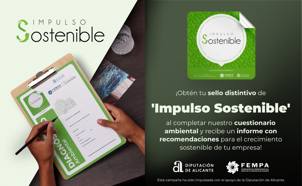 Sello de Impulso Sostenible generado por Fempa y la Diputación de Alicante