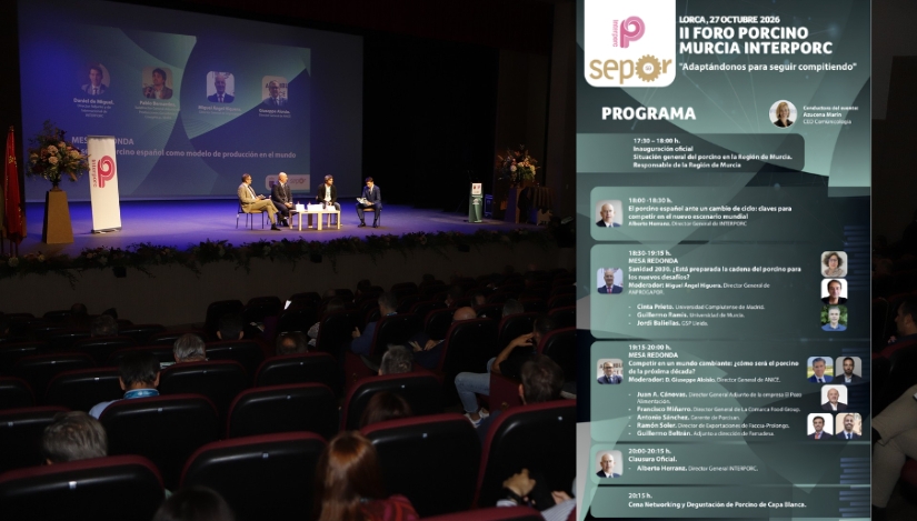Interporc analizará los principales desafíos y oportunidades del sector en su II Foro Porcino Murcia