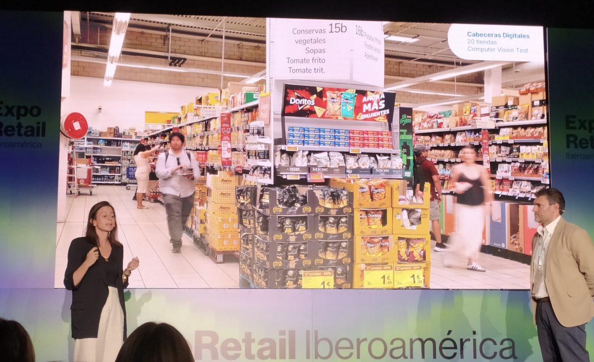 Lola García-Germán, directora de Retail Media de Carrefour España, y Jacobo Vila, CSO de in-Store Media Group.