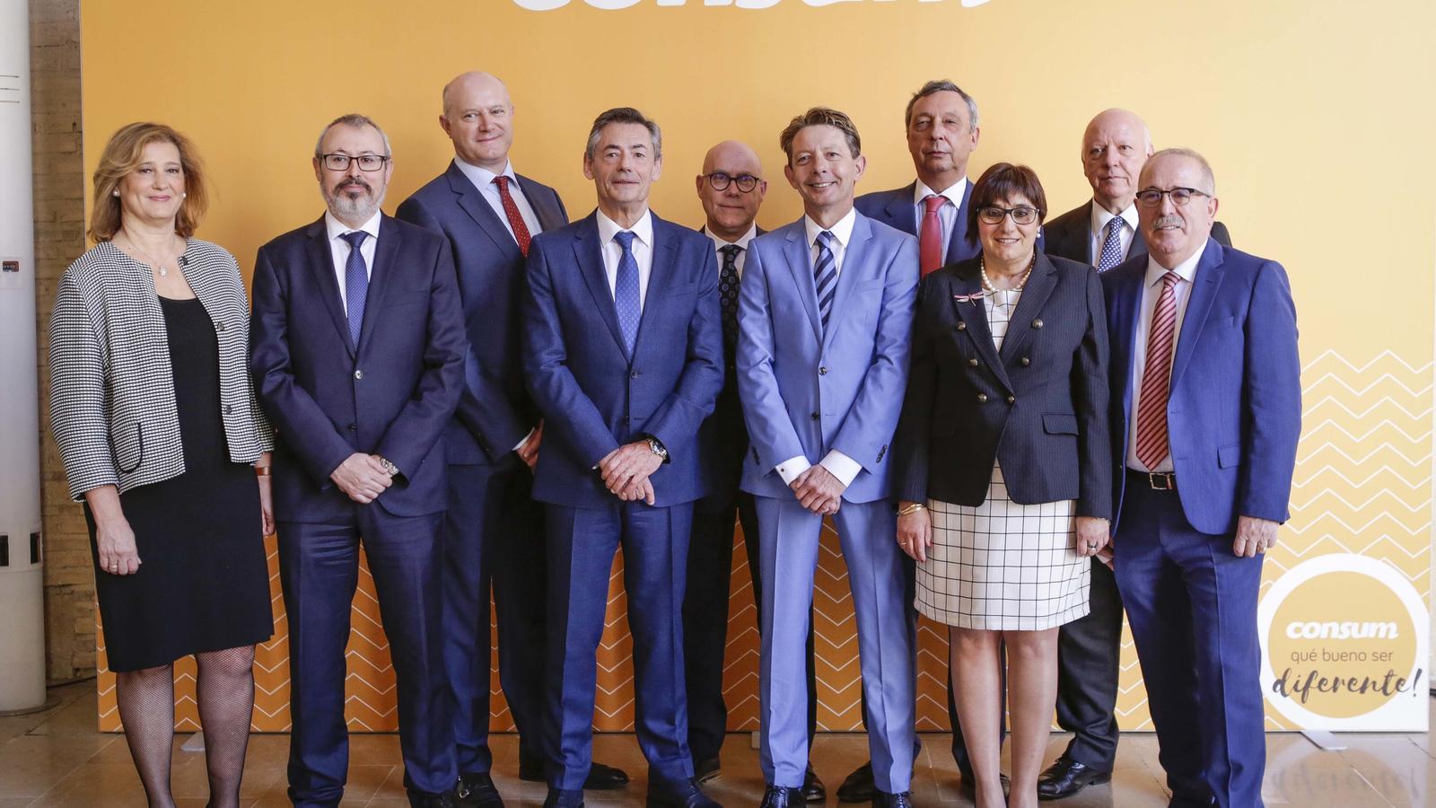 Responsables de Consum tras la presentación de resultados de 2017 - Consum