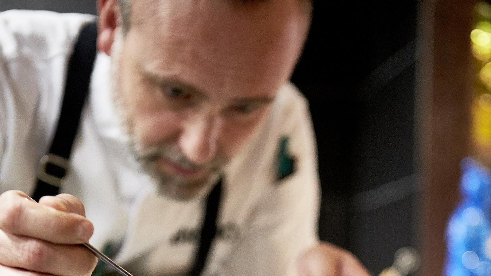 El chef Rodrigo de la Calle, en La Melonería de Bruñó - 