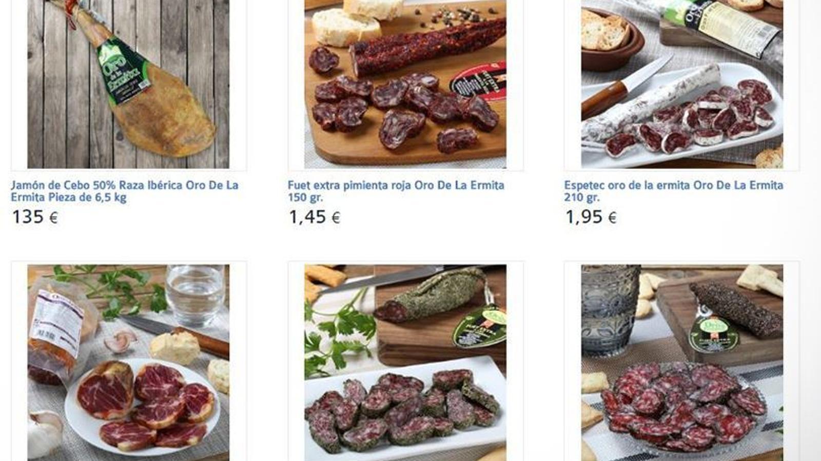 Productos Oro de la Ermita vendidos en Carrefour - 