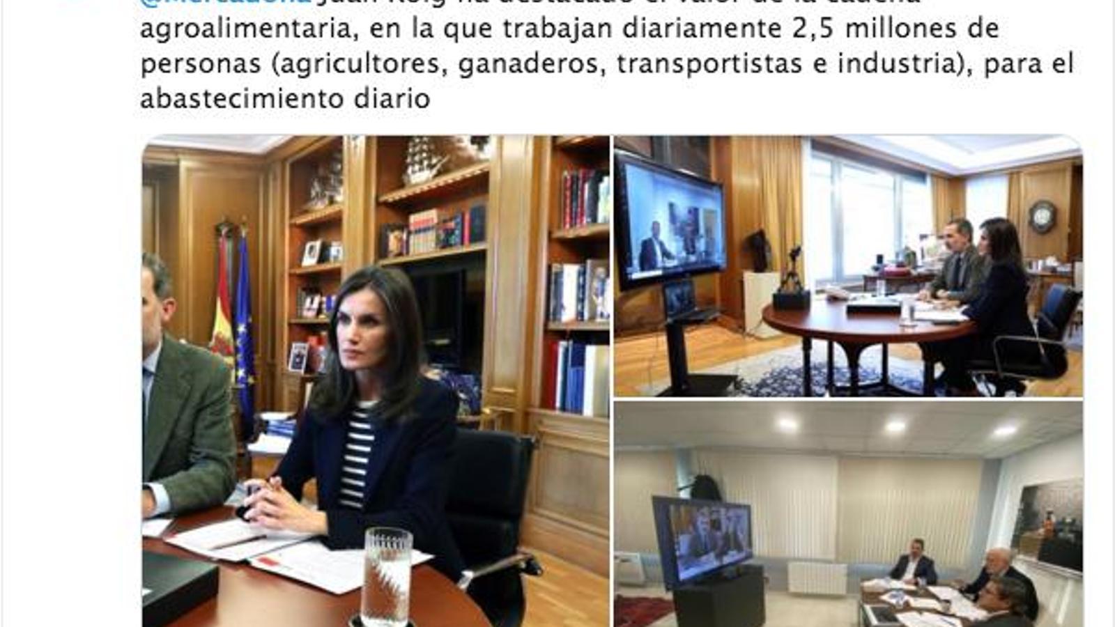 Juan Roig transmite a los reyes las inquietudes de la distribución alimentaria