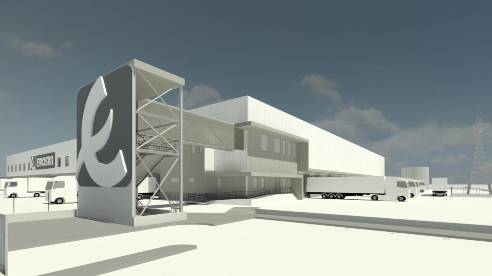 Eroski construye su gran plataforma logística en Vitoria