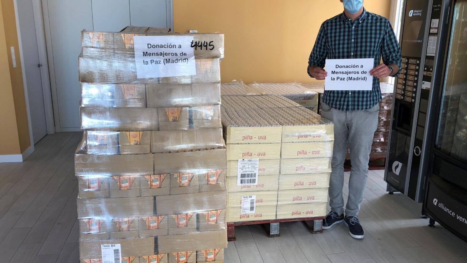 Mercadona dona 4 toneladas de alimentos a Mensajeros de la Paz