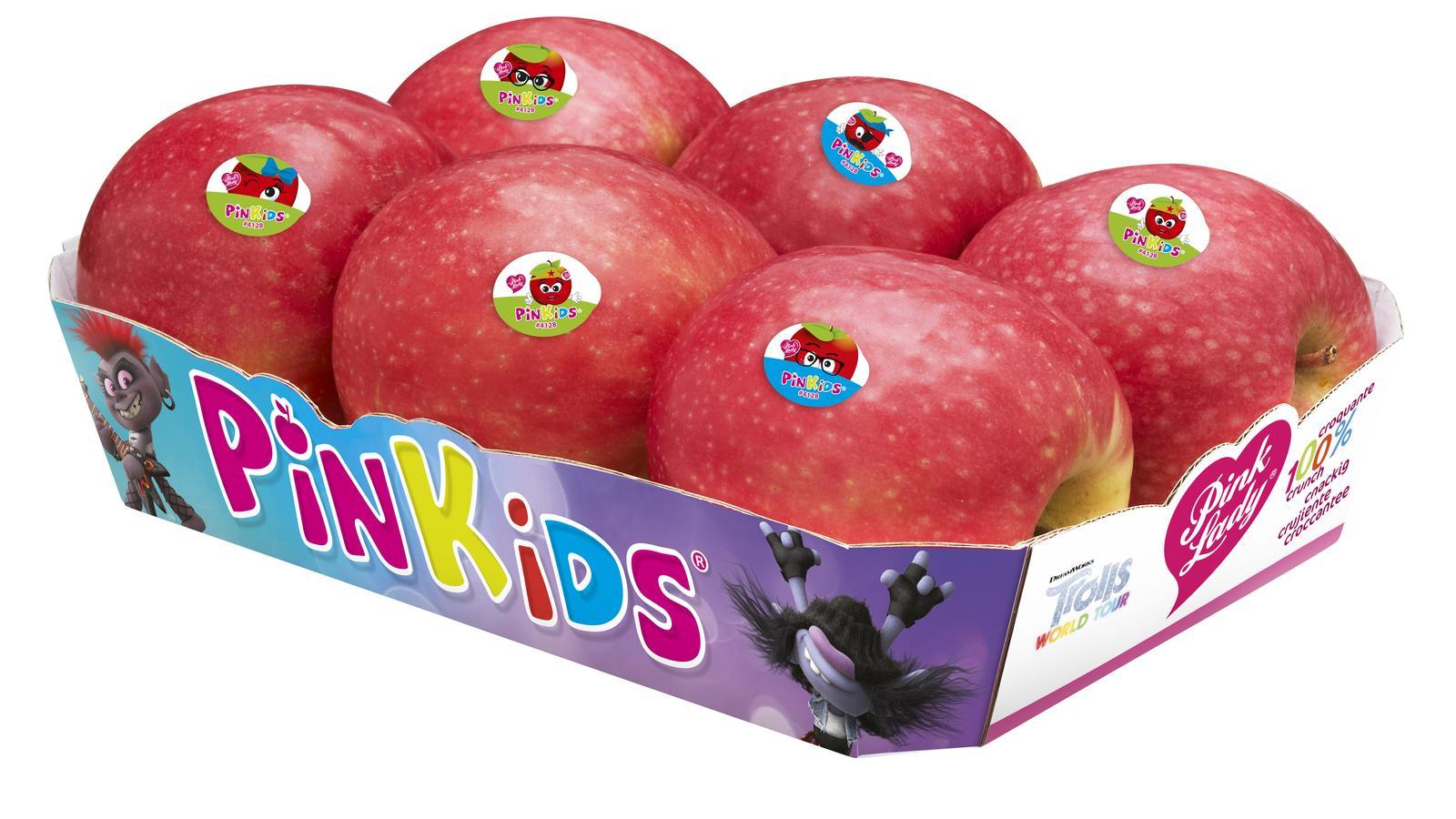 Las manzanas Pinkids llevarán los colores de la película de animación Trolls 2