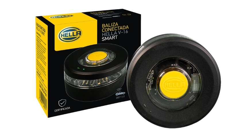 Hella amplía su catálogo con la nueva baliza conectada V-16 Smart